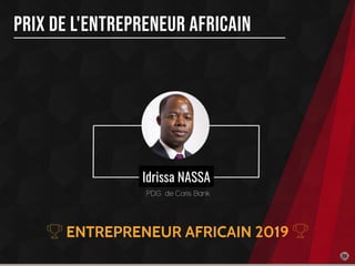 2019 NEXT IMPACT 30
Entreprises Dirigeants Pays Création Description Impact
AFRICA GLOBAL
RECYCLING
Edem d'Almeida Togo 20...