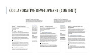 COLLABORATIVE DEVELOPMENT (CONTENT)
 