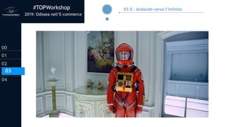 #TOPWorkshop
2019: Odissea nell’E-commerce
00
01
02
03
04
03.0 - Andando verso l’infinito
03
 