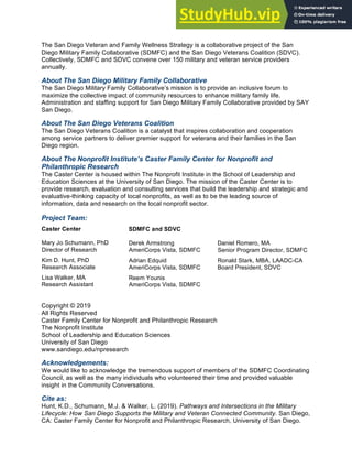 2019 Pathways And Intersections In The Military Lifecycle How San Diego ...