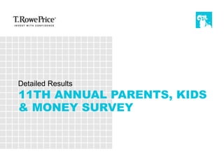 11TH ANNUAL PARENTS, KIDS
& MONEY SURVEY
Detailed Results
 
