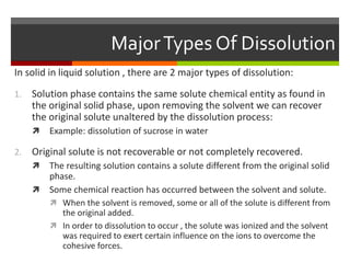 Water Dissolution Examples Transfer of matter Diffusion - Osmosis -Dissolution rate | PDF