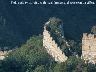 safsfkjasfjasklfjaskljfkljflsda’l;kfl
;kas
Field activity working with local farmers and conservation efforts
 