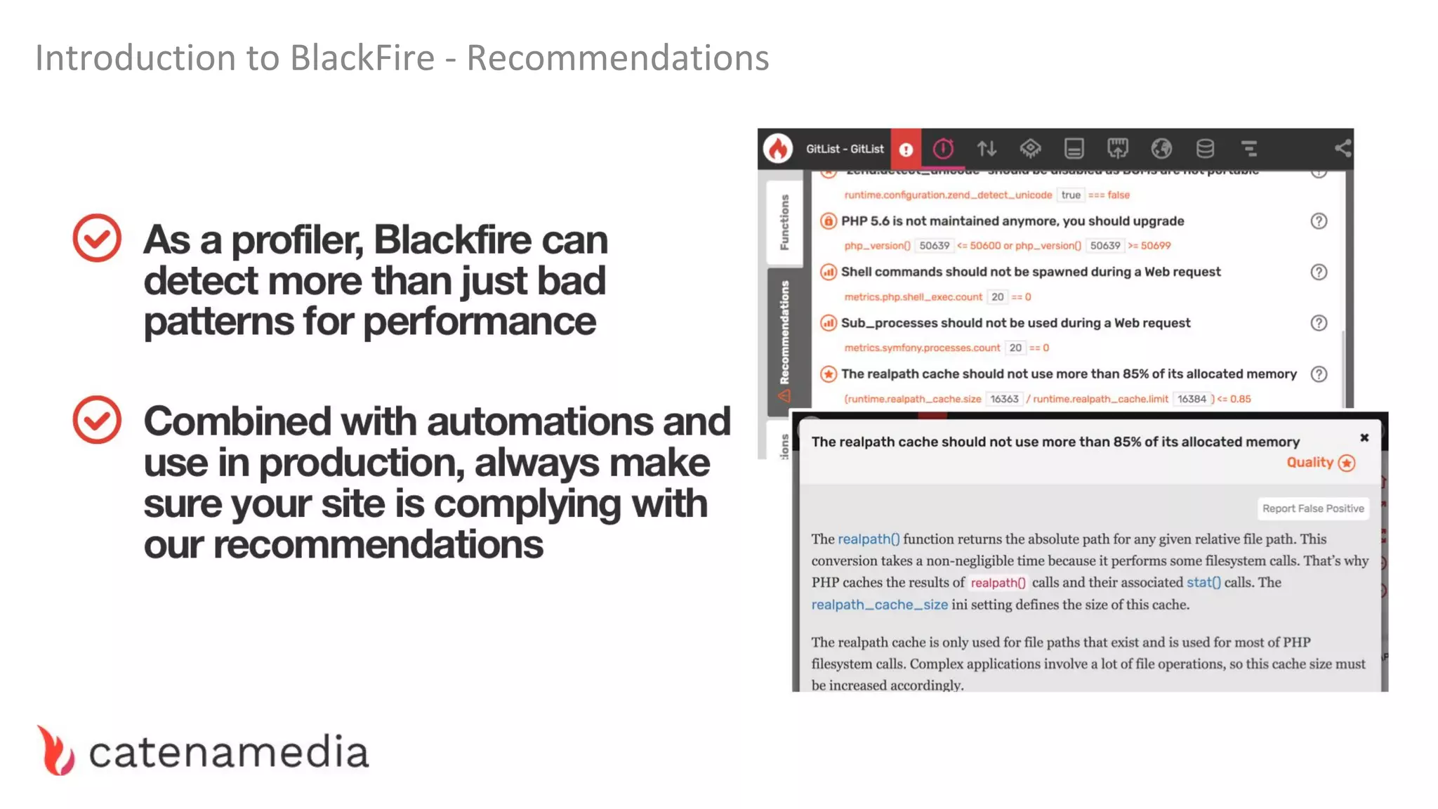 Introduction to BlackFire - Recommendations
 