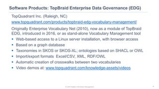 Topbraid Selecting Software for Taxonomy, Thesaurus and Ontology Management | PDF
