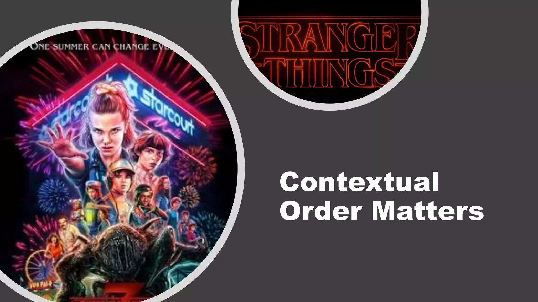 Contextual
Order Matters
 