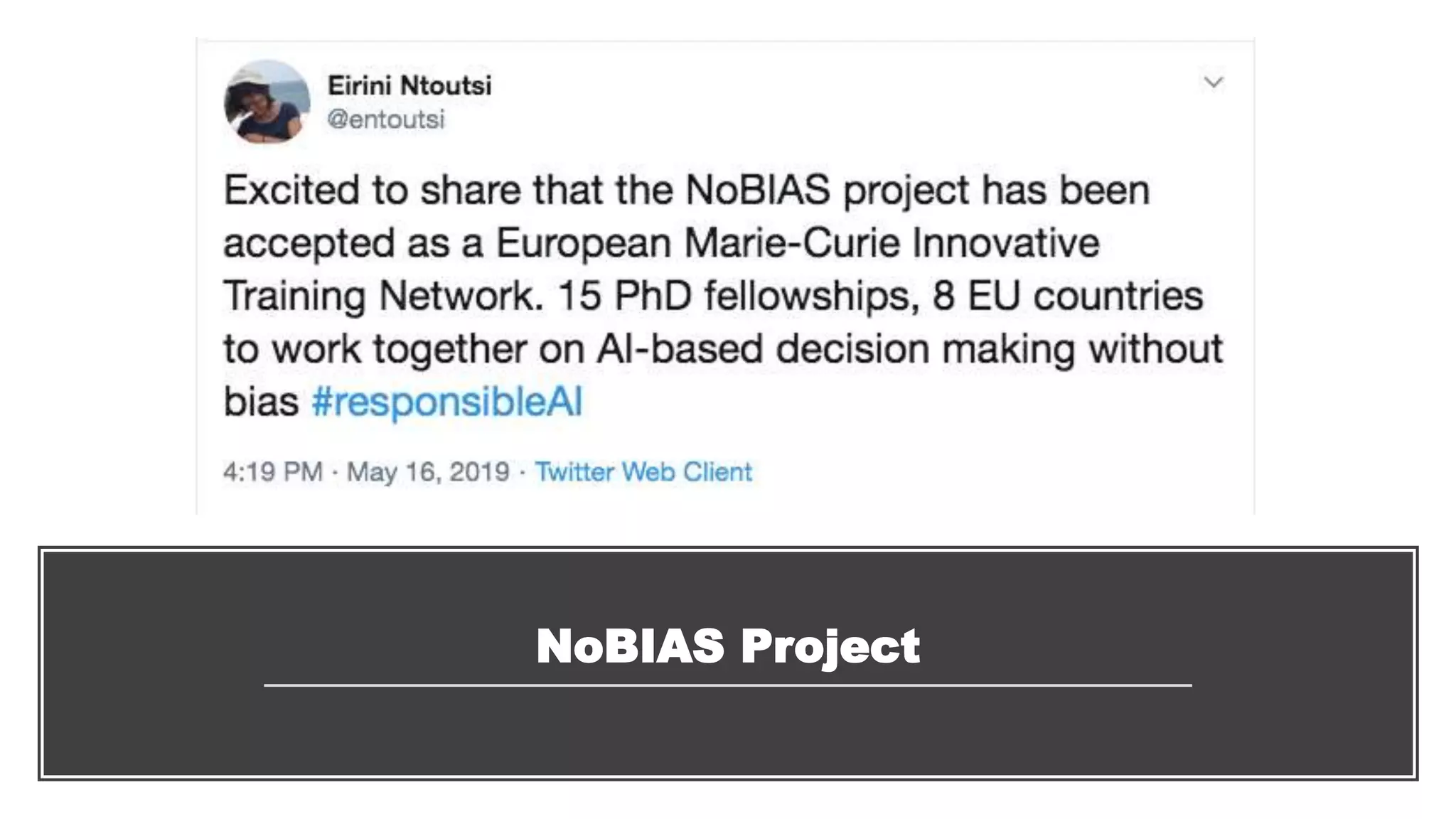 NoBIAS Project
 