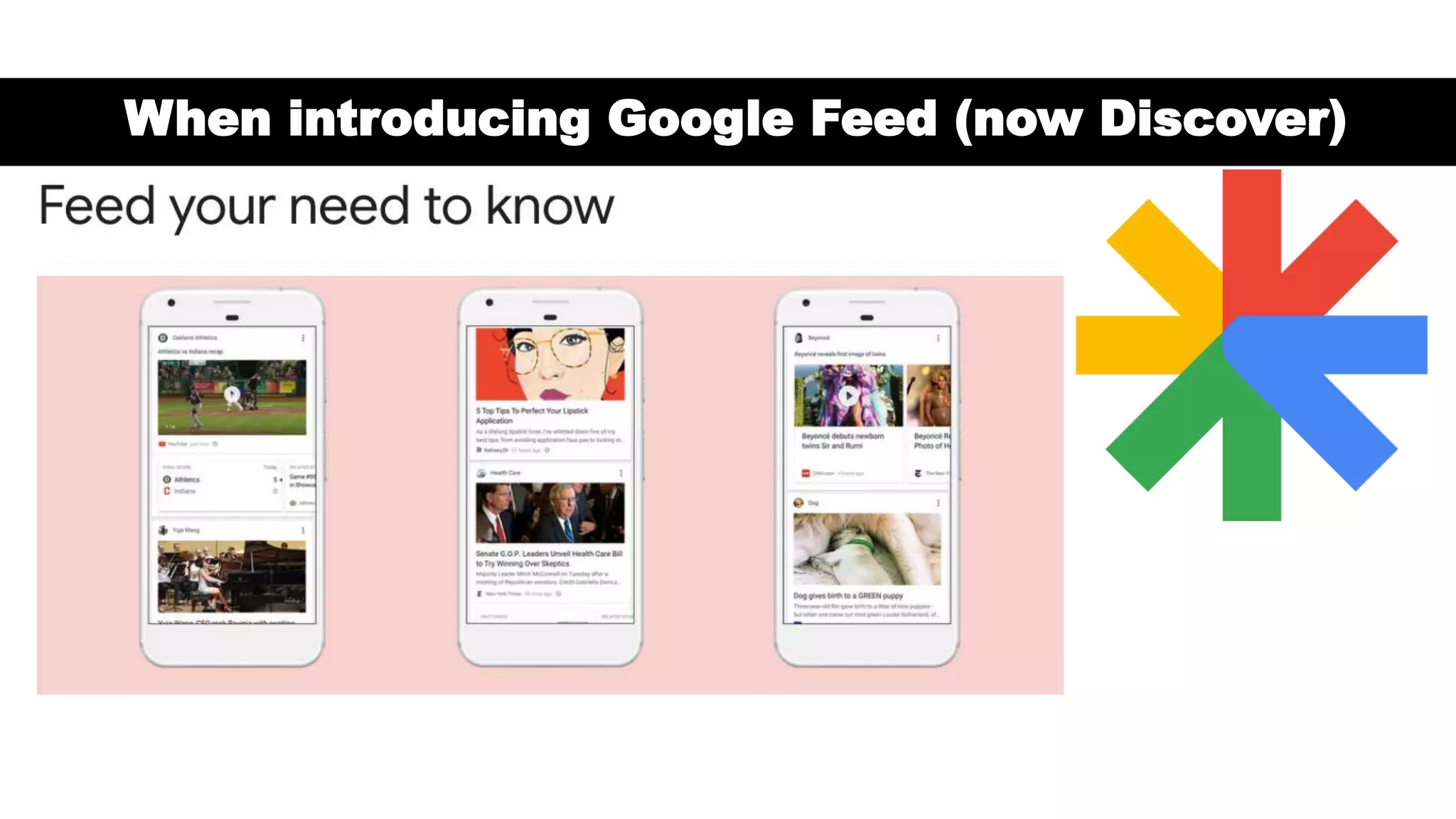 When introducing Google Feed (now Discover)
 