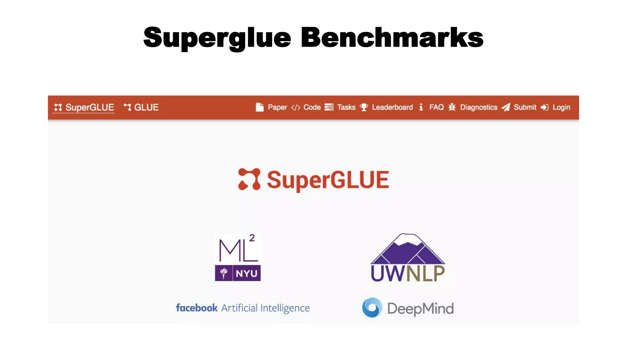 Superglue Benchmarks
 