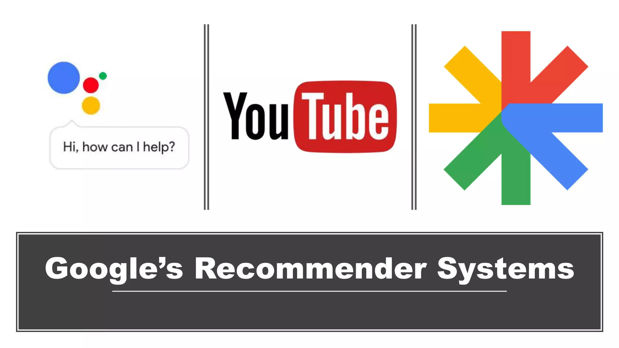 Google’s Recommender Systems
 