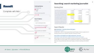 JR Oakes | @jroakes | #TechSEOBoost
Result
Complete with Ads!
 
