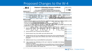 | Employer Solutions
Proposed Changes to the W-4
 