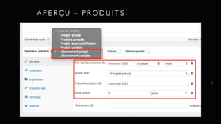 A P E R Ç U – P R O D U I T S
 