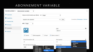 A B O N N E M E N T VA R I A B L E
 