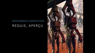 R E Q U I S , A P E R Ç U
W O O C O M M E R C E S U B S C R I P T I O N S
 