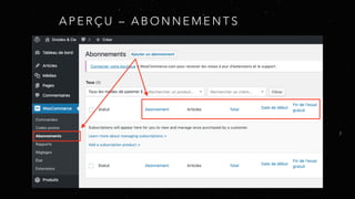 A P E R Ç U – A B O N N E M E N T S
 