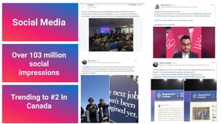 Social Media
Over 103 million
social
impressions
Trending to #2 In
Canada
38
 