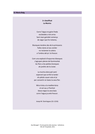 201 any maragall_tria poemes suficiència
