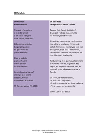 201 any maragall_tria poemes suficiència