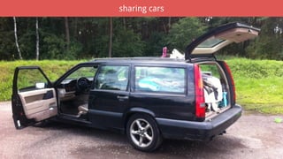 sharing cars
 