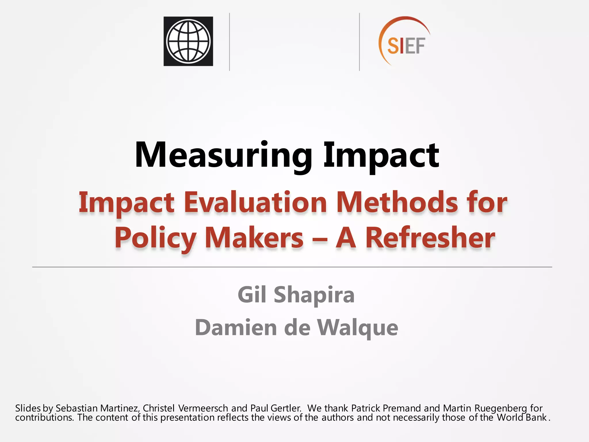 Annual Results and Impact Evaluation Workshop for RBF - Day Two ...