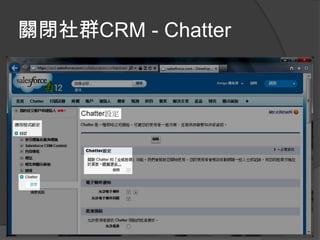 關閉社群CRM - Chatter
 