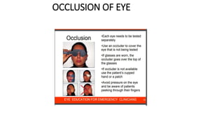 OCCLUSION OF EYE
 