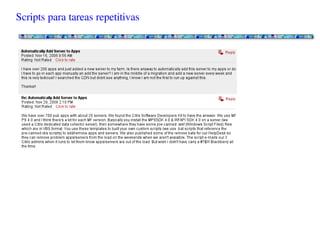 Scripts para tareas repetitivas
 