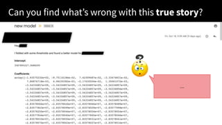 Can you find what’s wrong with this true story?
....
 