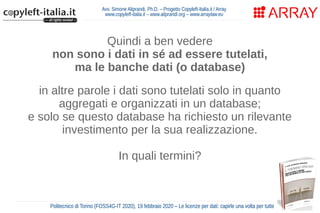 Le licenze per dati: capirle una volta per tutte (FOSS4G-IT 2020, Torino)