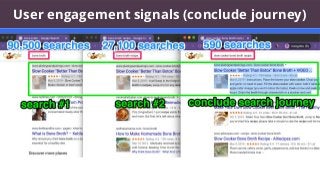 User engagement signals (conclude journey)
 