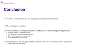 From monolithic to microservices to serverless | PDF