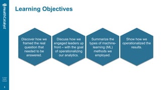© 2020
Health
Catalyst
Discover how we
framed the real
question that
needed to be
answered.
Discuss how we
engaged leaders...