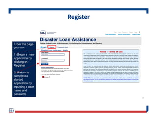 Complete RegistrationInformation
21
On page 1 of the
registration, pay close
attention to the sections
with an * these sec...