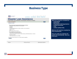 SelectState/County/ DisasterDeclaration
24
Use the drop-down box and select the
State and County where the loss has
happen...