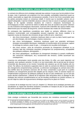 2.3. Limites du scénario, chocs potentiels, points de vigilance
Le scénario de référence de la stratégie nationale bas-car...