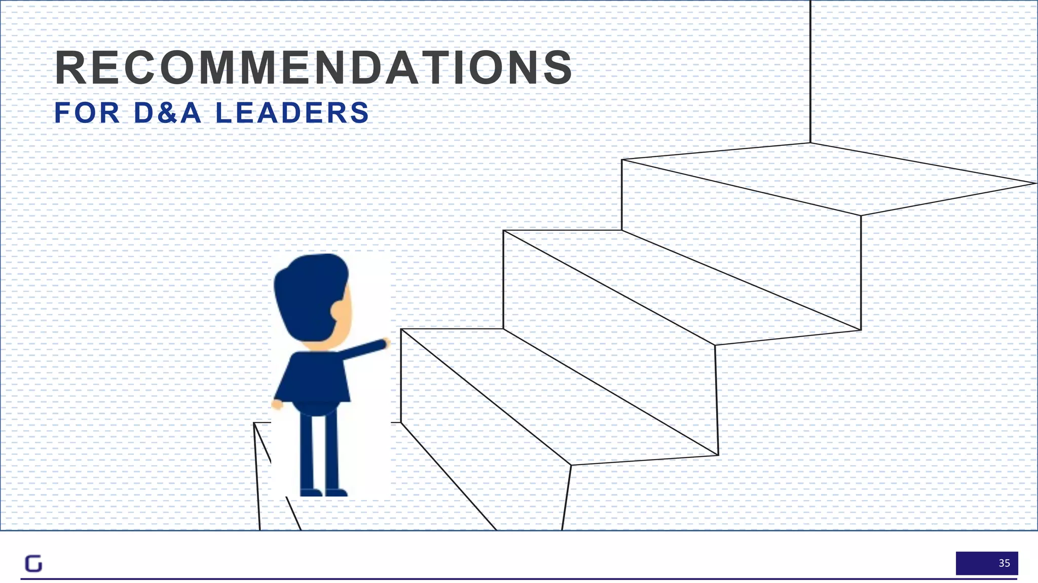 35
RECOMMENDATIONS
FOR D&A LEADERS
 