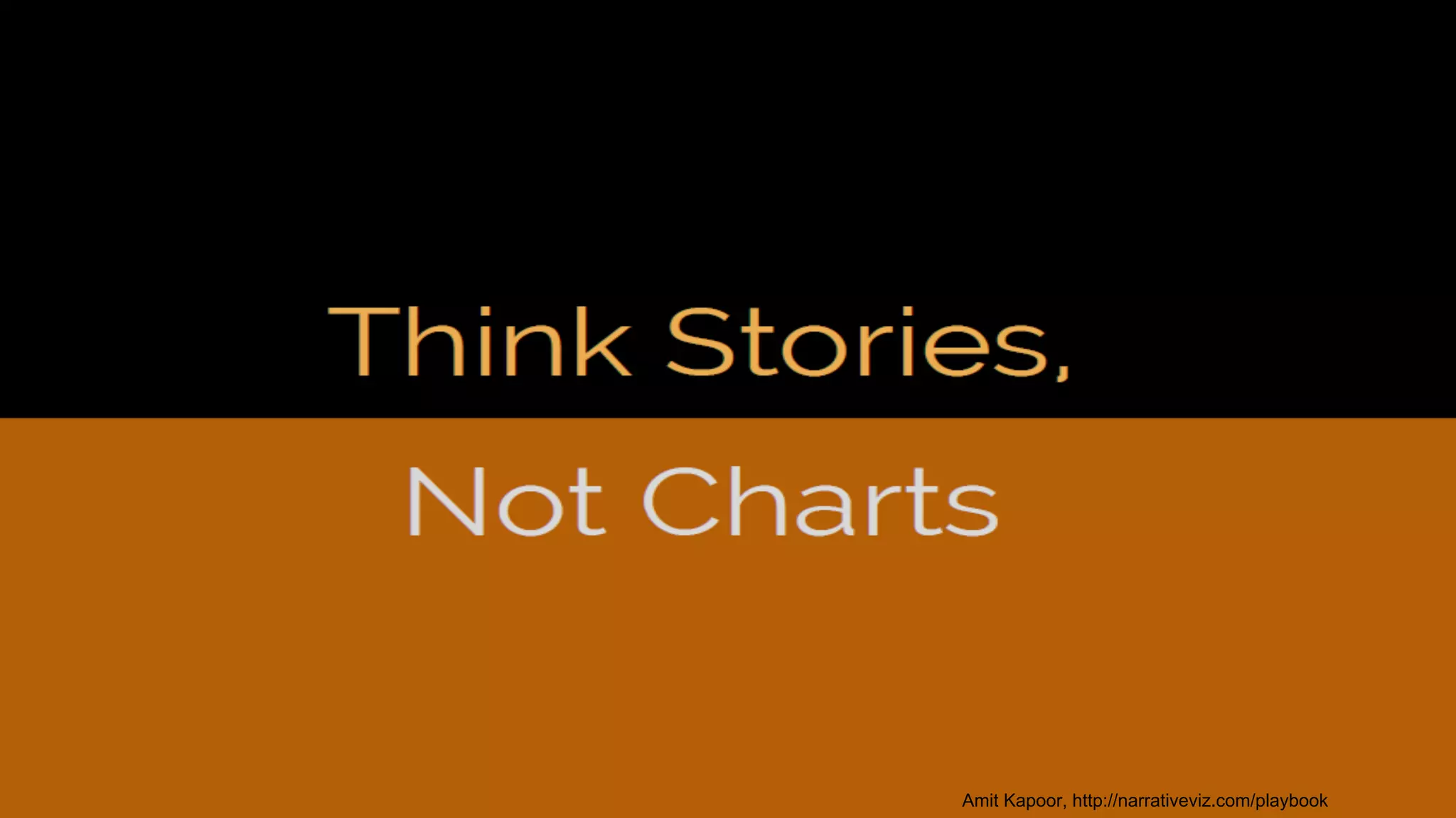 36
Amit Kapoor, http://narrativeviz.com/playbook
 