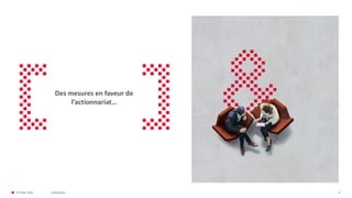 31/01/2020© FIDAL 2020 8
Des mesures en faveur de
l’actionnariat…
 