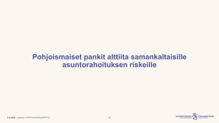 Johtokunnan varapuheenjohtaja Marja Nykänen: Vakausarvio: Pandemia osoittaa riskipuskureiden välttämättömyyden, 5.5.2020
