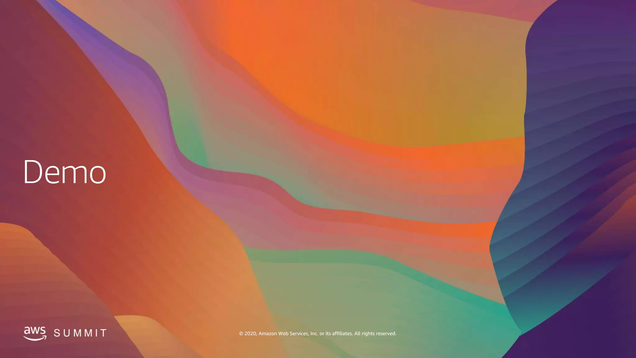 © 2020, Amazon Web Services, Inc. or its affiliates. All rights reserved.
 