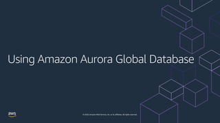 © 2020, Amazon Web Services, Inc. or its affiliates. All rights reserved.
 