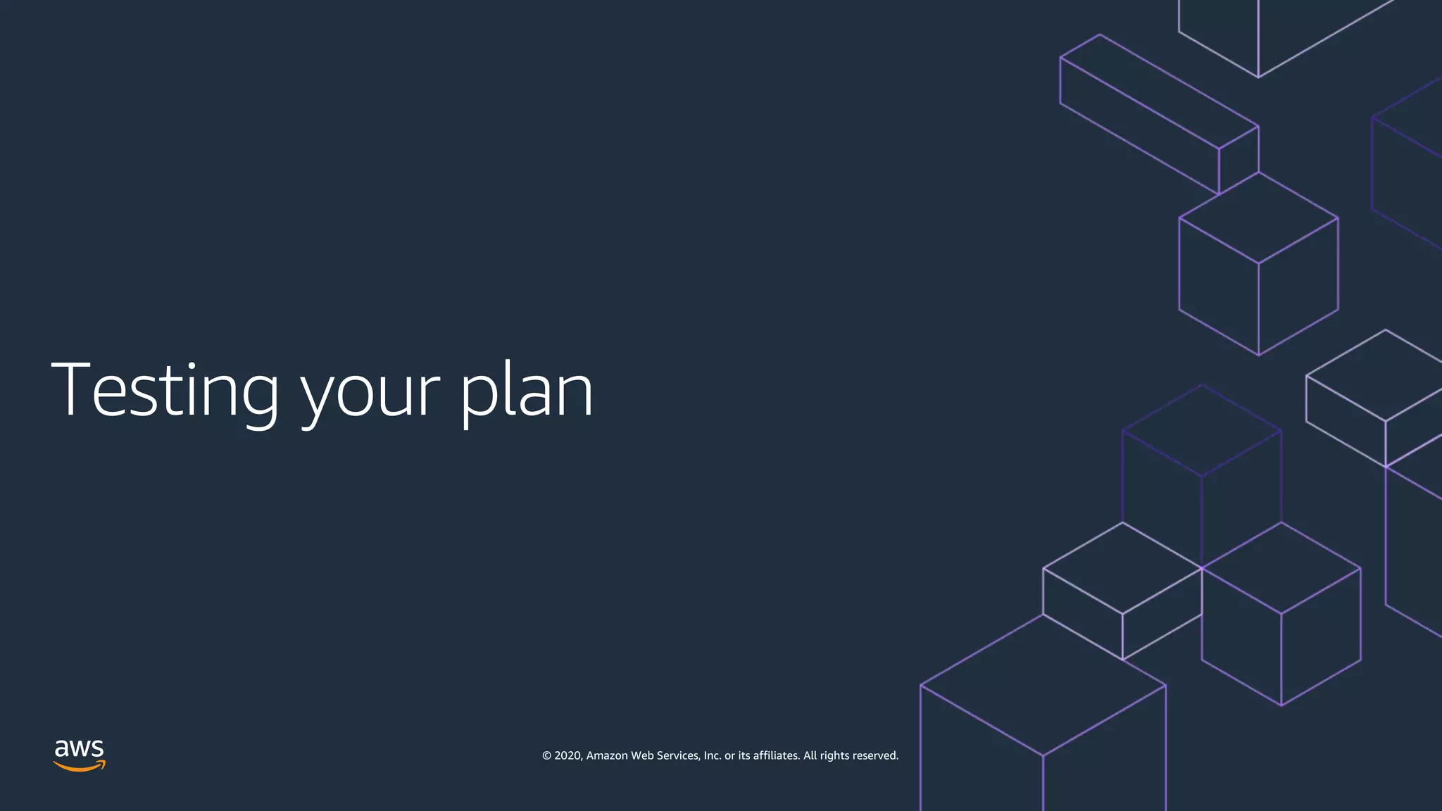 © 2020, Amazon Web Services, Inc. or its affiliates. All rights reserved.
 