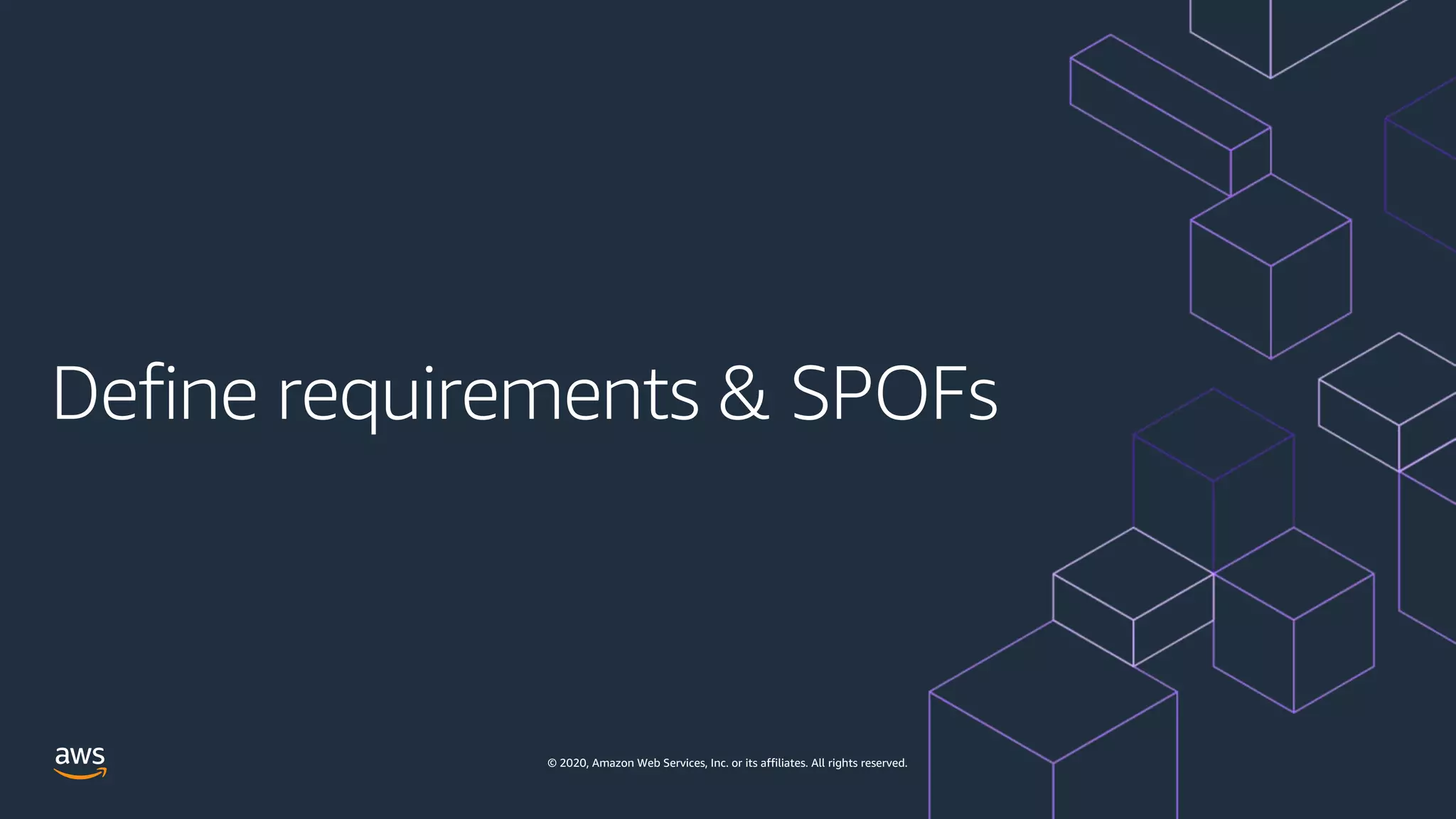 © 2020, Amazon Web Services, Inc. or its affiliates. All rights reserved.
 