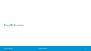 © 2020 Knobbe Martens
Patent Enforcement
10
 