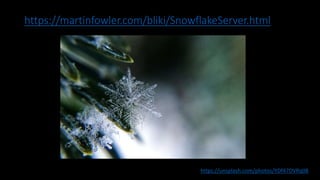 https://martinfowler.com/bliki/SnowflakeServer.html
https://unsplash.com/photos/YDf47DVRq08
 