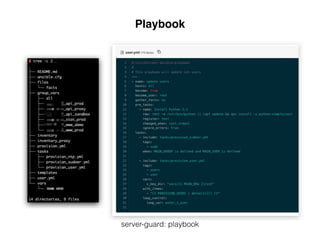 server-guard: playbook
Playbook
 