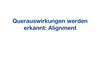 Querauswirkungen werden
erkannt: Alignment
 