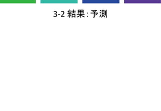 3-2 結果：予測
 