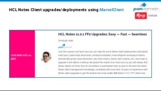 HCL Notes Client upgrades/deployments using MarvelClient
 